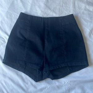 Denim high waisted shorts